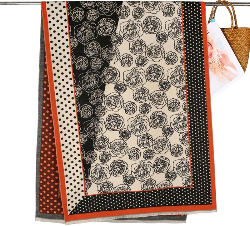 EXTREE Scarfs for Women Pashmina Silky Shawl Wrap for Evening Dressing Blanket Open Front Poncho Cape - Image 4